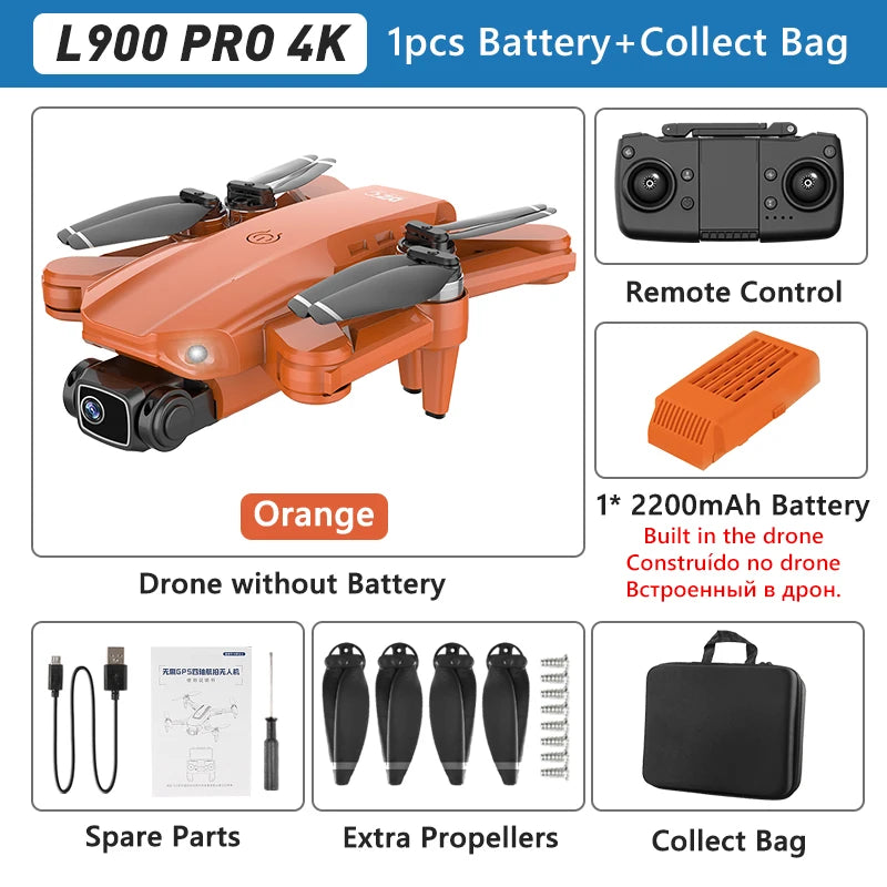 L900 Pro SE MAX GPS Drone 4K Professional Dual HD Camera 5G WIFI FPV 360° Obstacle Avoidance Brushless Motor Rc Quadcopter Drone