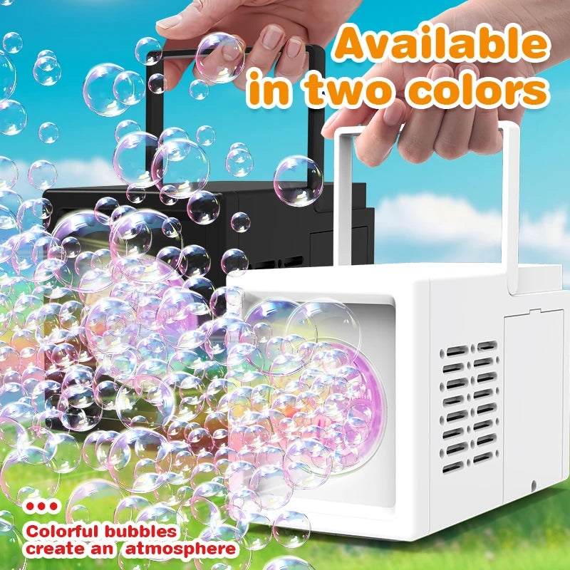 Handheld electric bubble machine, fully automatic outdoor bubble blowing toy [without battery and bubble water]