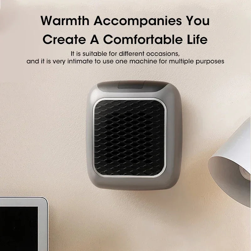 Portable Mini Heater for Home Small Bathroom 800w Wall-mounted Small intelligent bathroom Warm Home Student dormitories