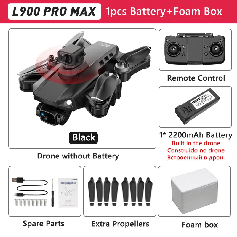 L900 Pro SE MAX GPS Drone 4K Professional Dual HD Camera 5G WIFI FPV 360° Obstacle Avoidance Brushless Motor Rc Quadcopter Drone