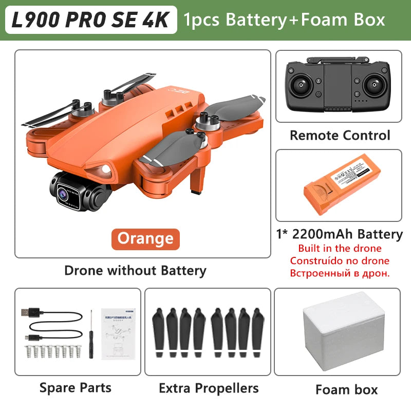 L900 Pro SE MAX GPS Drone 4K Professional Dual HD Camera 5G WIFI FPV 360° Obstacle Avoidance Brushless Motor Rc Quadcopter Drone