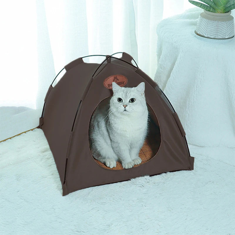 Cat Nest Tent Folding Camping Outdoor Breathable Pet Nest,Versatile All Year Round, Pet Camping Equipment