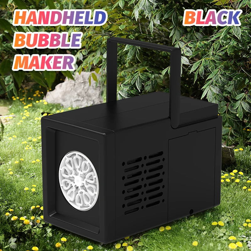 Handheld electric bubble machine, fully automatic outdoor bubble blowing toy [without battery and bubble water]