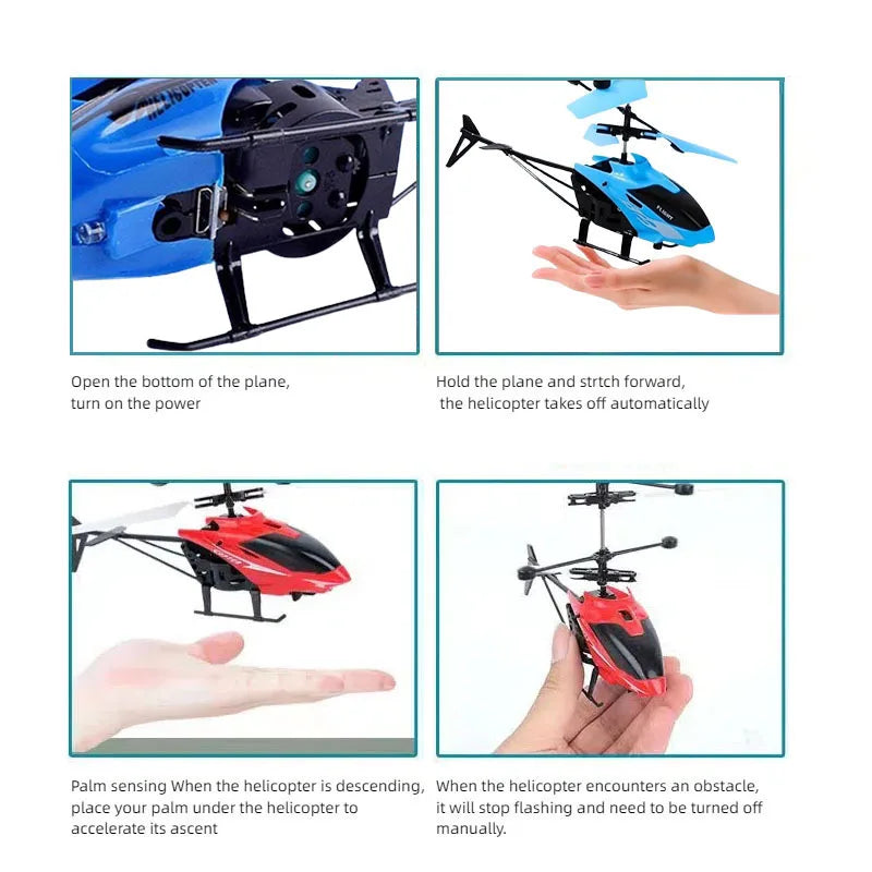 Rechargeable Mini RC 2 Channel Drone Remote Safe Fall-resistant RC Helicopters Drone Children Toys