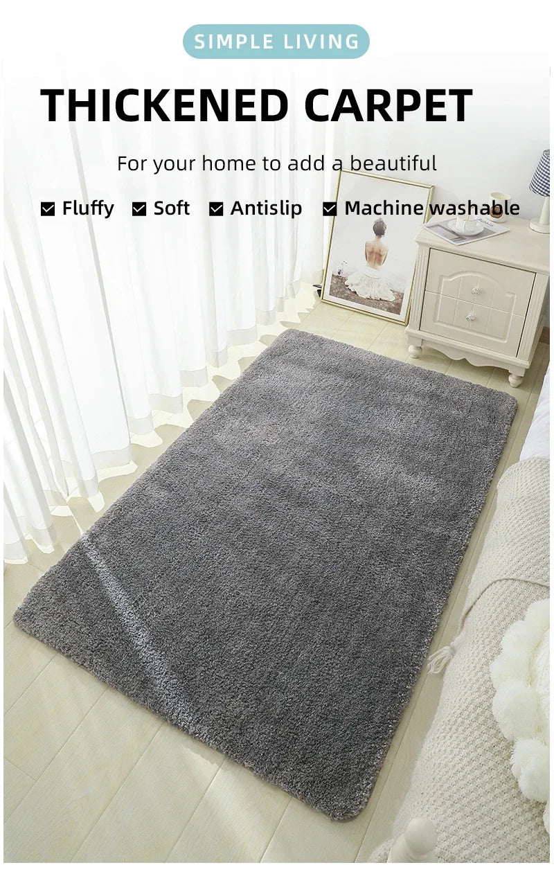 Soft Comfortable Thick Plush Floor Mat,Bathroom Floor Rug,Bedroom Carpet,Living Room Mat,Non-slip Rug,Water Absorption Anti-Slip