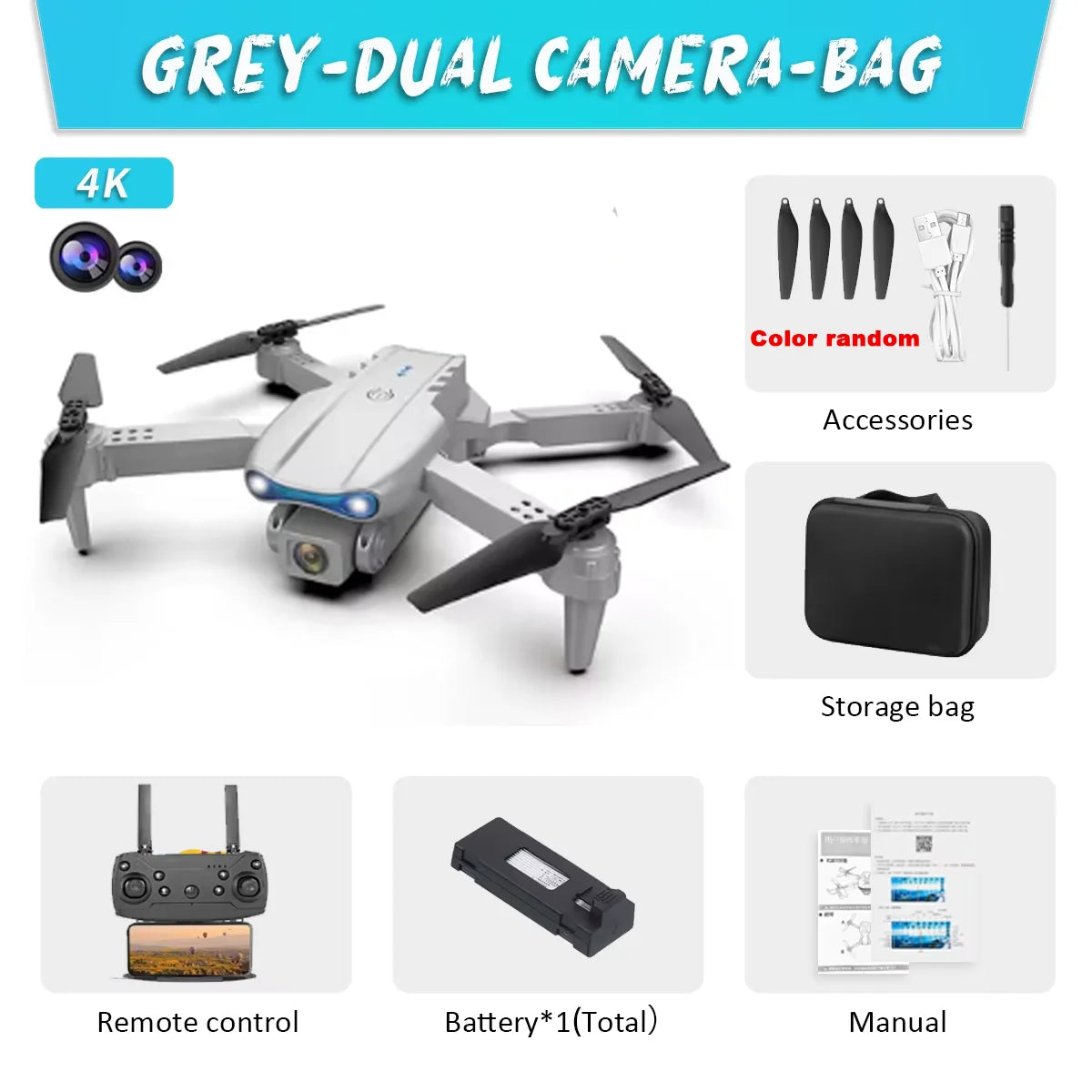 E99 K3 Pro Drone HD Professional 4k drone Dual Camera WIFI   Aircraft  Obstacle Avoidance Aerial Photography