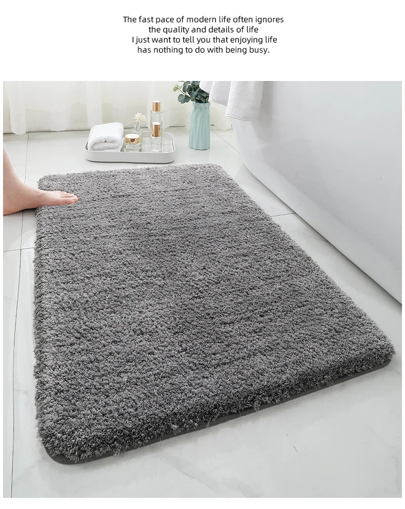 Soft Comfortable Thick Plush Floor Mat,Bathroom Floor Rug,Bedroom Carpet,Living Room Mat,Non-slip Rug,Water Absorption Anti-Slip