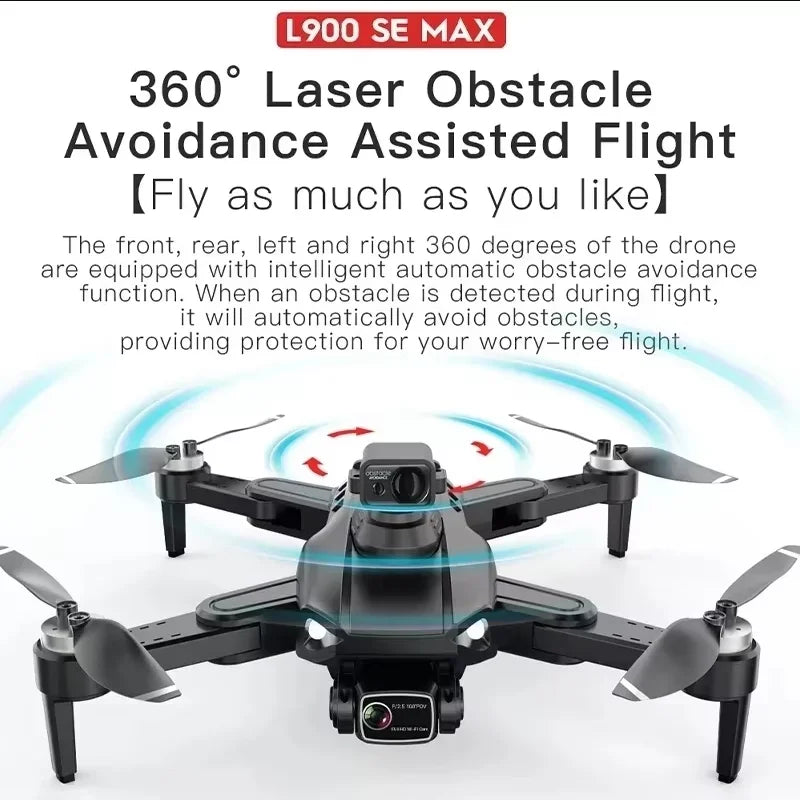 L900 Pro SE MAX GPS Drone 4K Professional Dual HD Camera 5G WIFI FPV 360° Obstacle Avoidance Brushless Motor Rc Quadcopter Drone