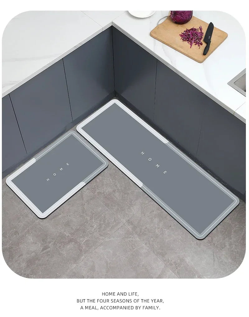 Diatomaceous Bath Mat: Quick-Dry, Non-Slip, Soft Comfort - Perfect for Bathroom & Home Decor,kitchen Area Mat