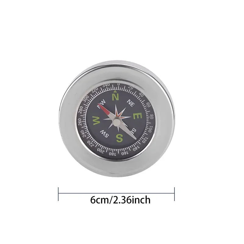 1pc6cm Stainless Steel Chinese Compass English Compass Outdoor Equipment Teaching Supplies Gifts