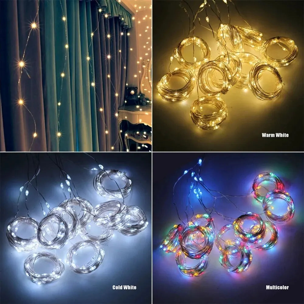 1pc USB 3x3/3*2/3*1 LED Curtain Bedroom Lights Christmas Garland Fairy Light Festoon Wedding Home Bedroom Decoration Lighting