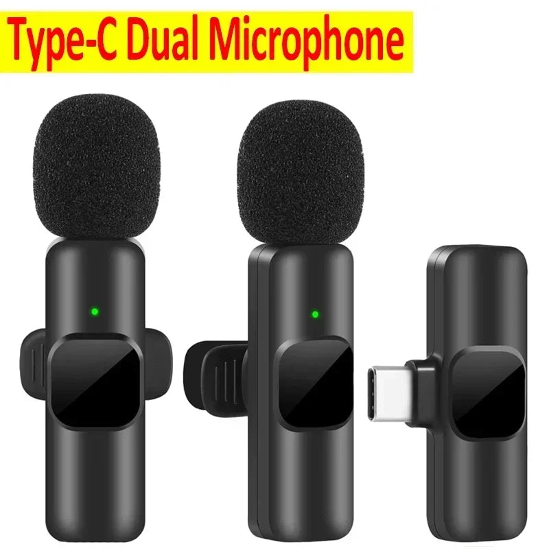 Microphone Wireless Lavalier Microphone for Live Streaming/YouTube/TikTok/Facebook Live Noise Reduction Mic For iPhone/Android