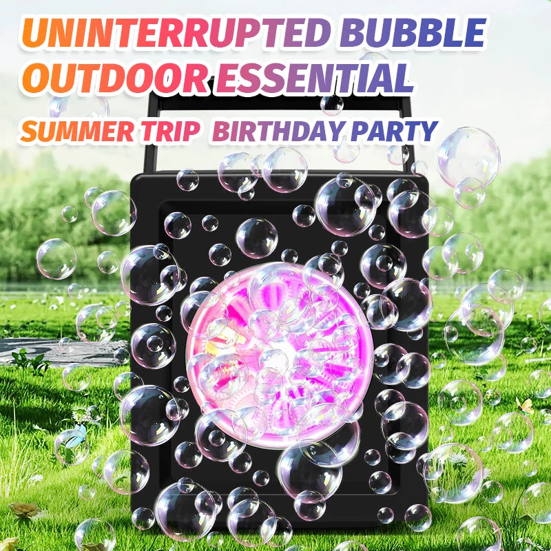 Handheld electric bubble machine, fully automatic outdoor bubble blowing toy [without battery and bubble water]