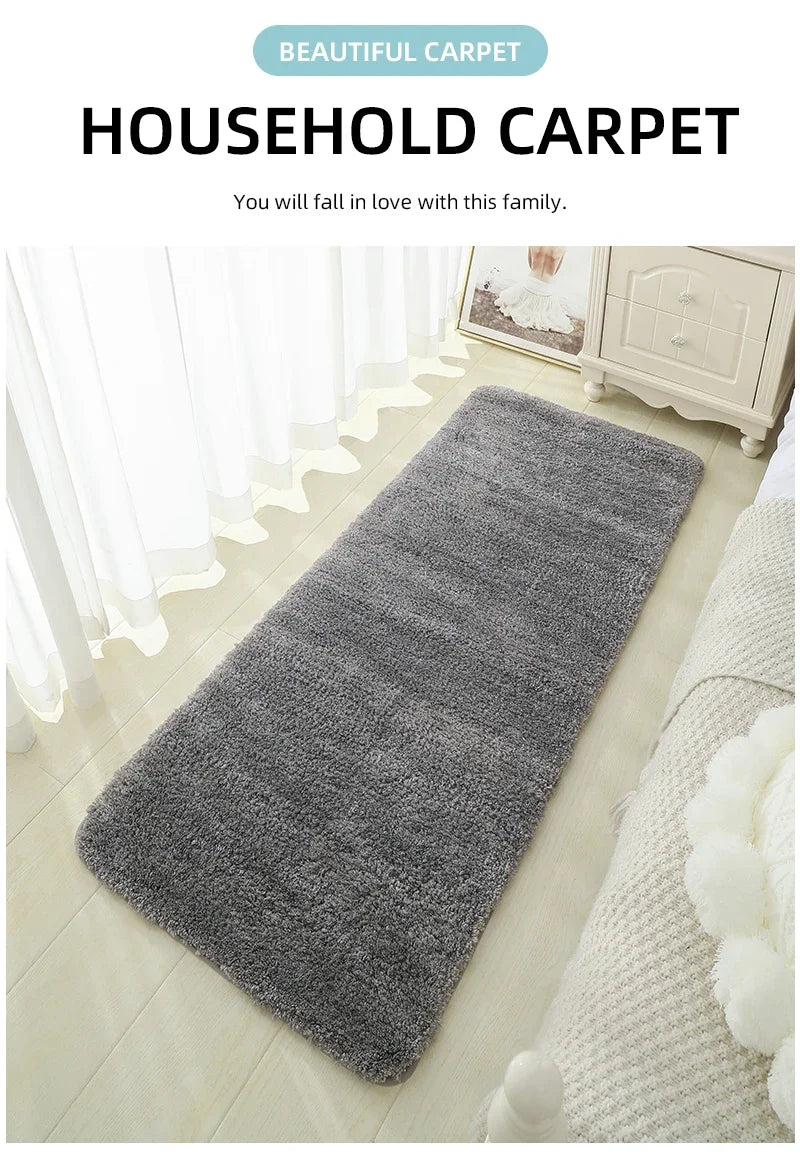 Soft Comfortable Thick Plush Floor Mat,Bathroom Floor Rug,Bedroom Carpet,Living Room Mat,Non-slip Rug,Water Absorption Anti-Slip