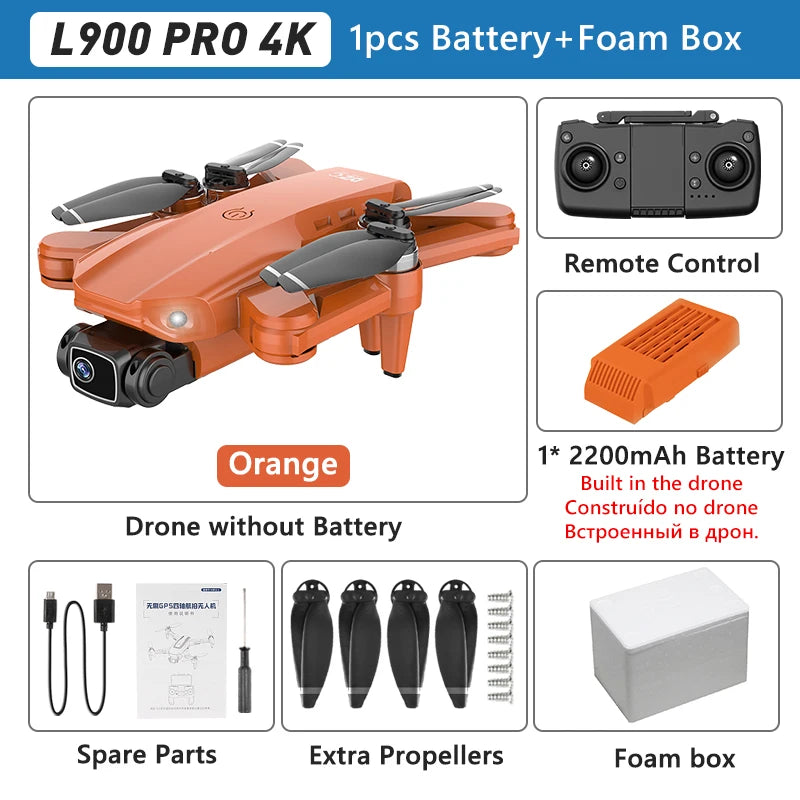 L900 Pro SE MAX GPS Drone 4K Professional Dual HD Camera 5G WIFI FPV 360° Obstacle Avoidance Brushless Motor Rc Quadcopter Drone