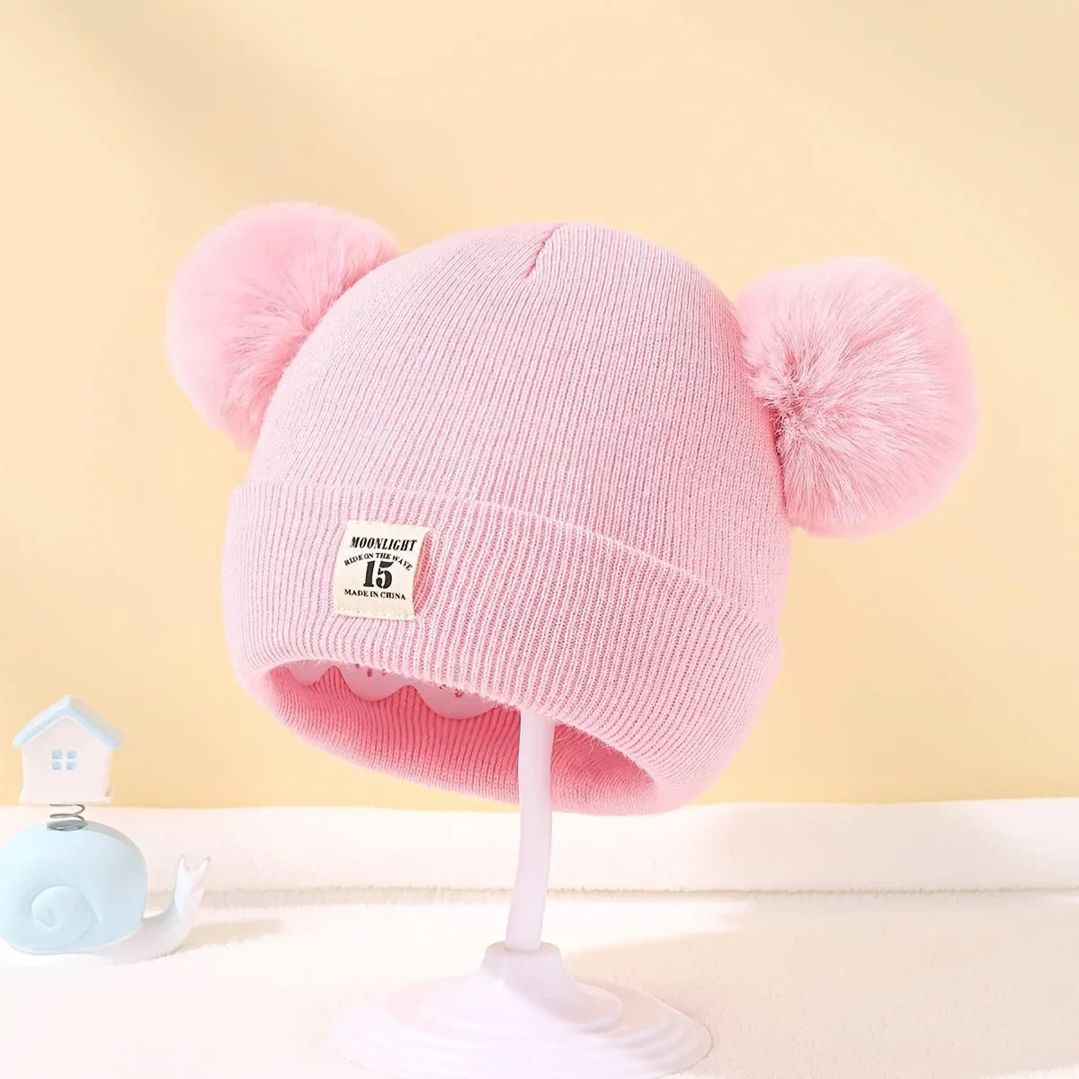 Solid Color Wool Knitted Bonnet Bebe Newborn Baby Hat Pompom Cute Winter Hat For Kids Boys Girls Children Warm Beanie Cap 0-3Y