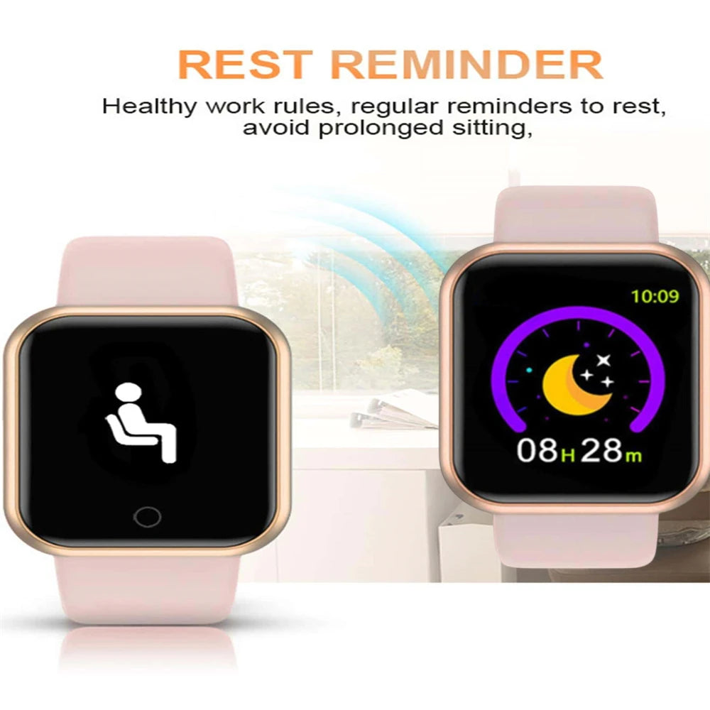 Men Smart Watches Color Screen Bluetooth Woman Fitness Sport Bracelet Health Sleep Monitor Electronic Clock Kid Smartwatch Alarm