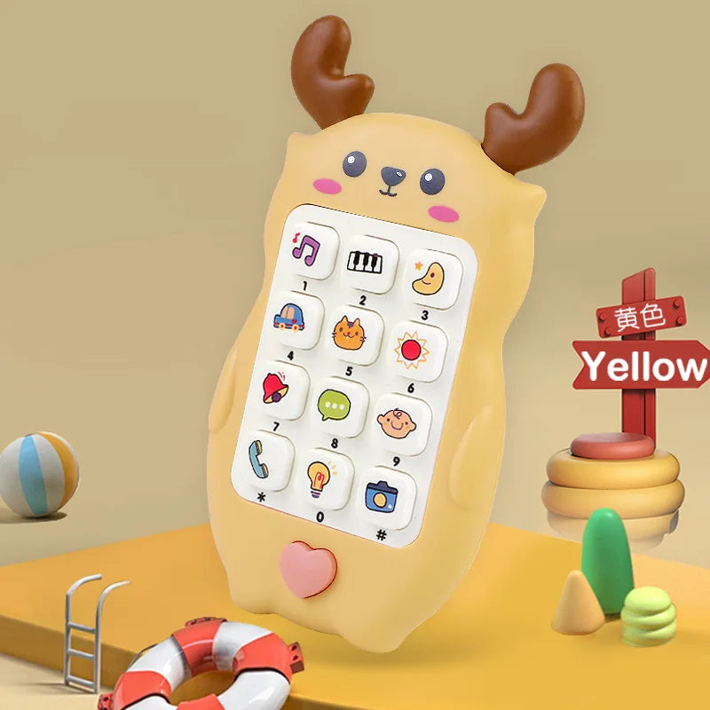 Baby Phone Toy Music Sound Telephone Sleeping Toys With Teether Simulation Phone Kids Infant Early Educational Toy Kids Gifts