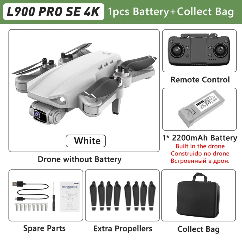 L900 Pro SE MAX GPS Drone 4K Professional Dual HD Camera 5G WIFI FPV 360° Obstacle Avoidance Brushless Motor Rc Quadcopter Drone