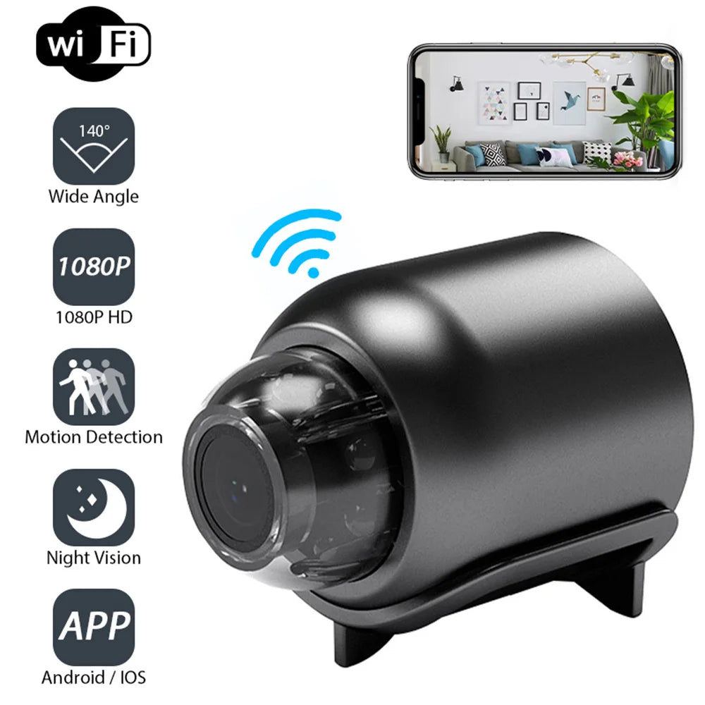 1080P HD Mini Camera Wifi IP Smart Home Indoor Night Vision AI Human Camcorder Audio Video Wireless Security Surveillance Camera