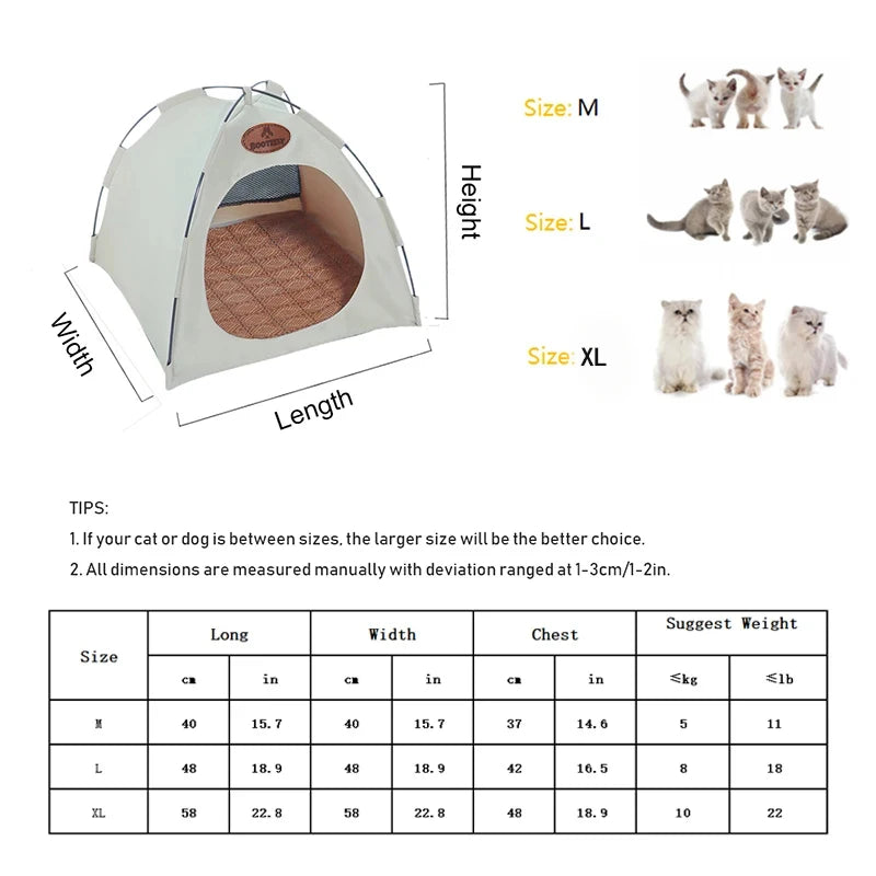 Cat Nest Tent Folding Camping Outdoor Breathable Pet Nest,Versatile All Year Round, Pet Camping Equipment