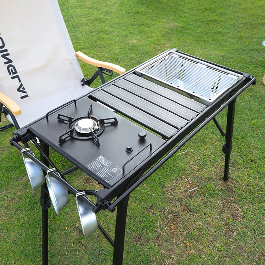 KRC CAMP Camping Folding Table IGT Table Lightweight Camp BBQ Grill Table Outdoor Picnic Fishing Table IGT Set Picnic Equipment