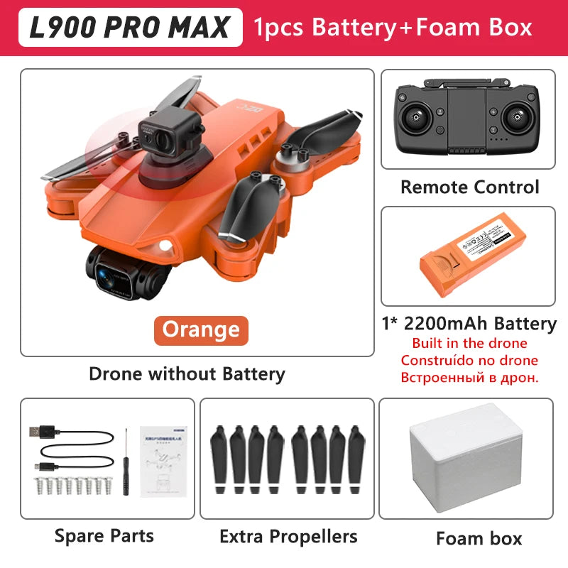 L900 Pro SE MAX GPS Drone 4K Professional Dual HD Camera 5G WIFI FPV 360° Obstacle Avoidance Brushless Motor Rc Quadcopter Drone