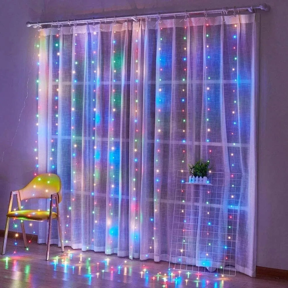 1pc USB 3x3/3*2/3*1 LED Curtain Bedroom Lights Christmas Garland Fairy Light Festoon Wedding Home Bedroom Decoration Lighting