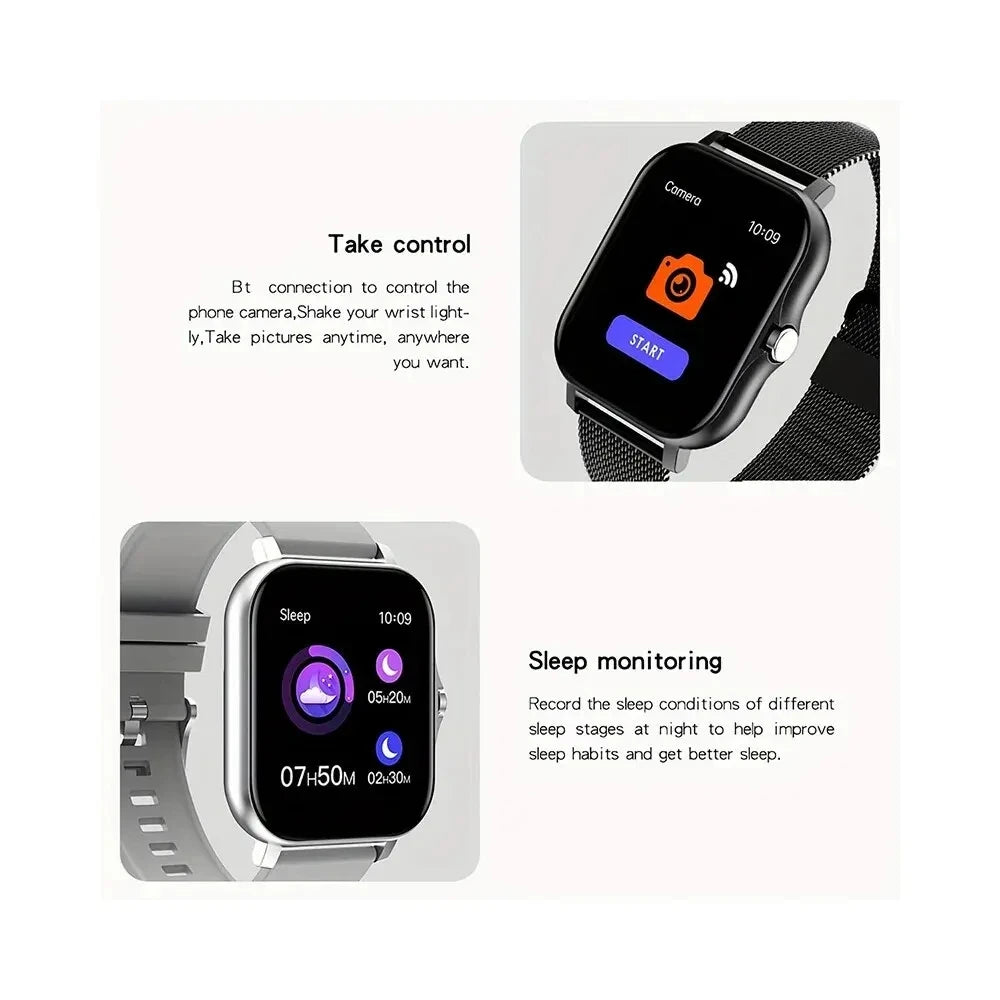 2025 Smart Watch Android Phone 1.44'' Inch Color Screen Bluetooth Call Blood Oxygen/Pressure Monitoring