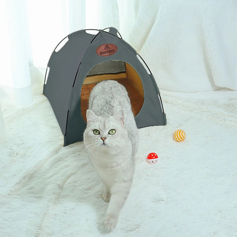 Cat Nest Tent Folding Camping Outdoor Breathable Pet Nest,Versatile All Year Round, Pet Camping Equipment