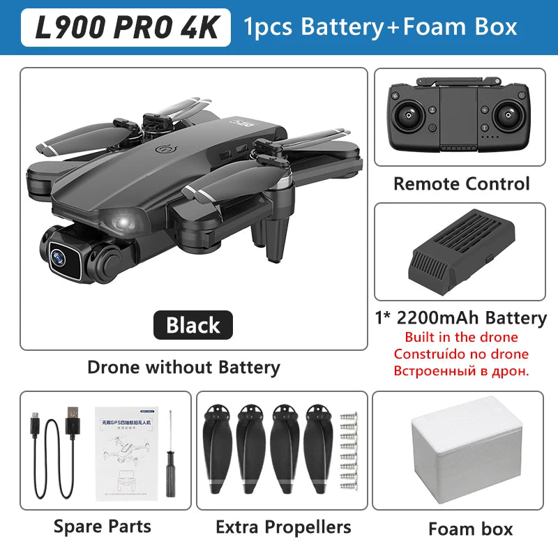 L900 Pro SE MAX GPS Drone 4K Professional Dual HD Camera 5G WIFI FPV 360° Obstacle Avoidance Brushless Motor Rc Quadcopter Drone