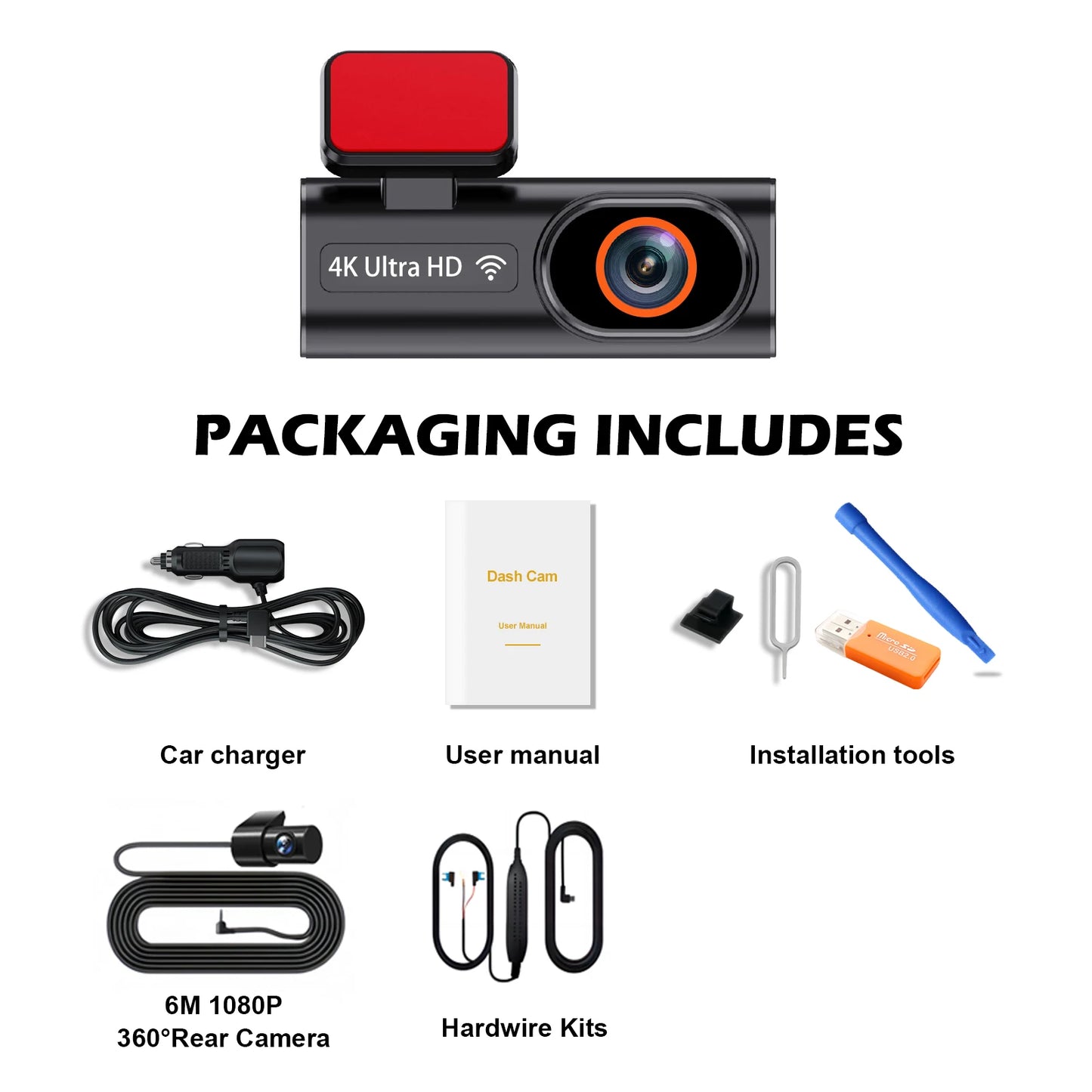 4K WIFI Dash Cam Mini CAR