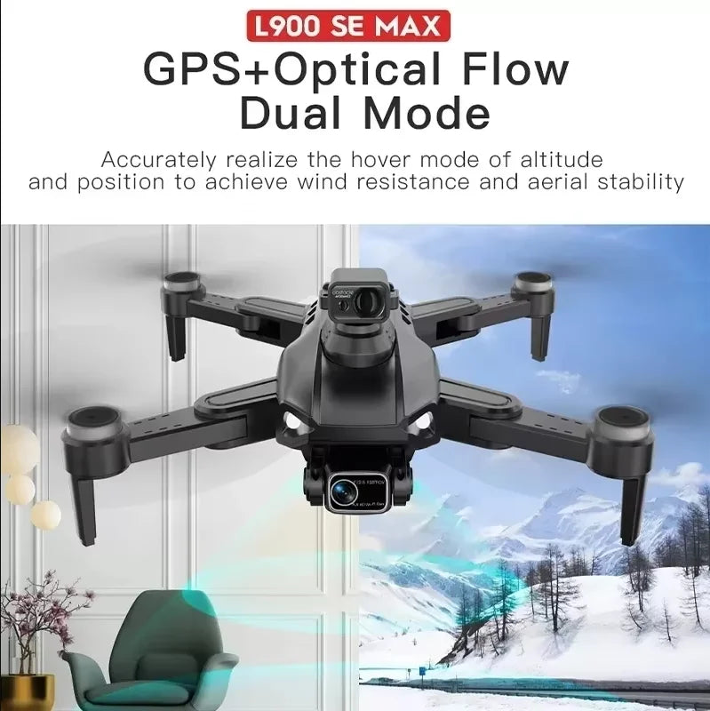 L900 Pro SE MAX GPS Drone 4K Professional Dual HD Camera 5G WIFI FPV 360° Obstacle Avoidance Brushless Motor Rc Quadcopter Drone