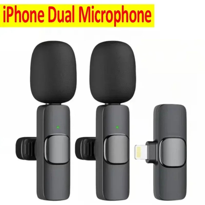 Microphone Wireless Lavalier Microphone for Live Streaming/YouTube/TikTok/Facebook Live Noise Reduction Mic For iPhone/Android