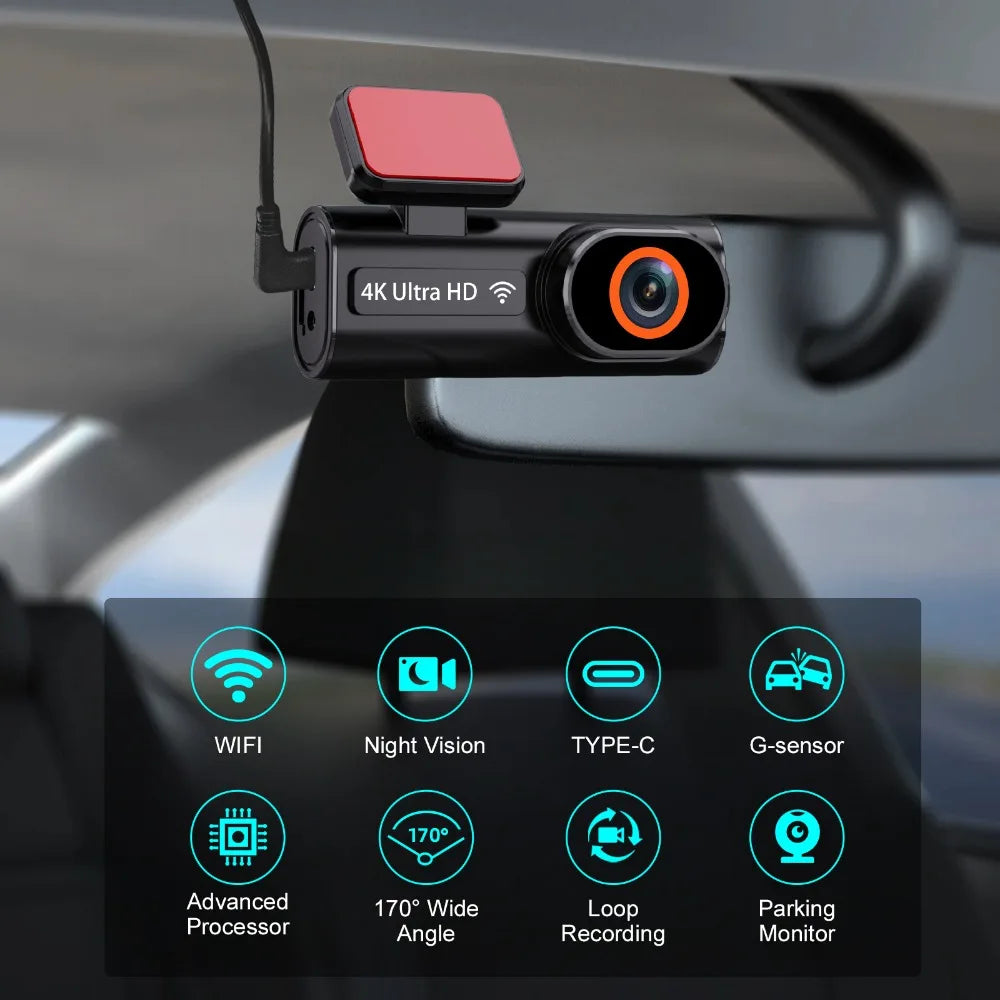 4K WIFI Dash Cam Mini CAR