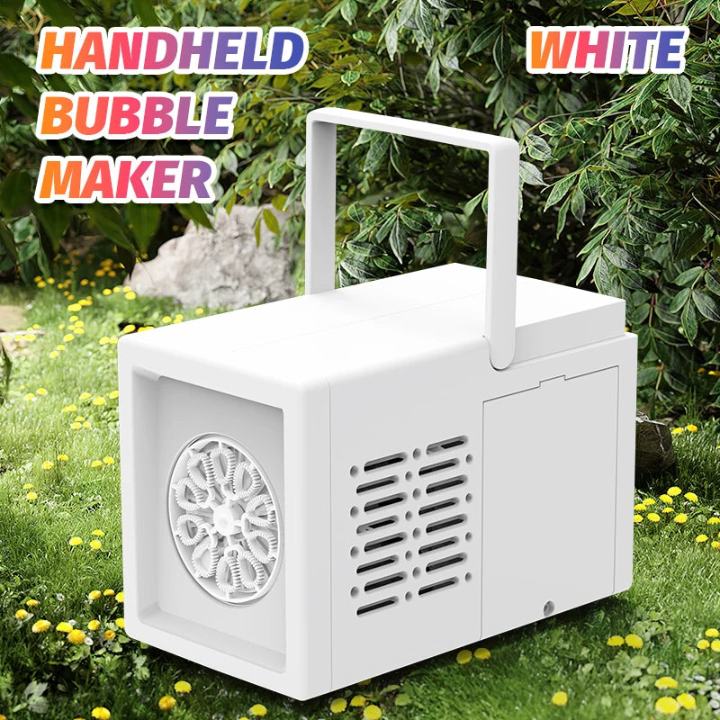 Handheld electric bubble machine, fully automatic outdoor bubble blowing toy [without battery and bubble water]