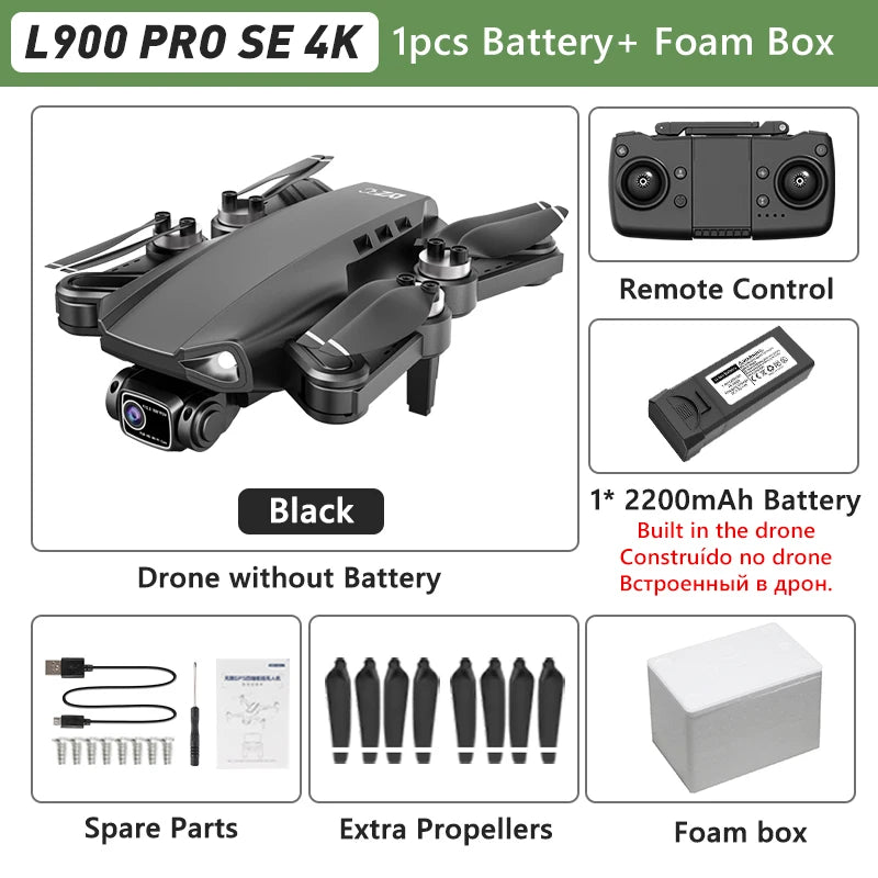 L900 Pro SE MAX GPS Drone 4K Professional Dual HD Camera 5G WIFI FPV 360° Obstacle Avoidance Brushless Motor Rc Quadcopter Drone